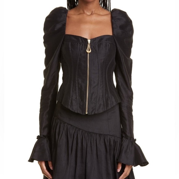 Aje Giselle shoulder puff corset top size: 0 US/ 4 AU - Picture 3 of 16